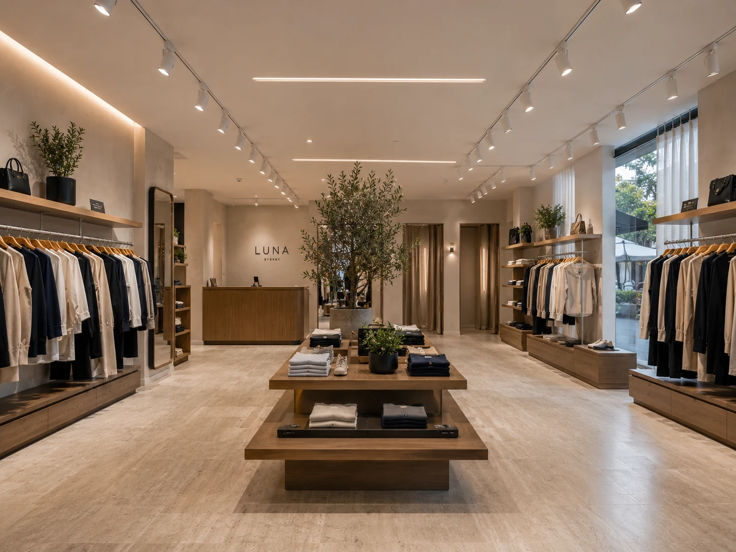 Large format completed retail store Sydney with open plan layout, custom display joinery and feature lighting throughout